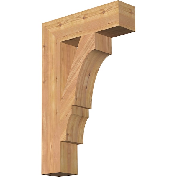 Ekena Millwork Balboa Block Smooth Bracket, Western Red Cedar, 5 1/2"W x 22"D x 34"H BKT06X22X34BOA05SWR - main